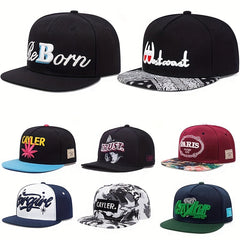 Anime Letter Embroidery Snapback Hat Hip Hop Baseball Cap