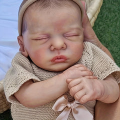 19" Reborn Baby Doll Finished Soft Touch 3D Skin Hand Draw Hair