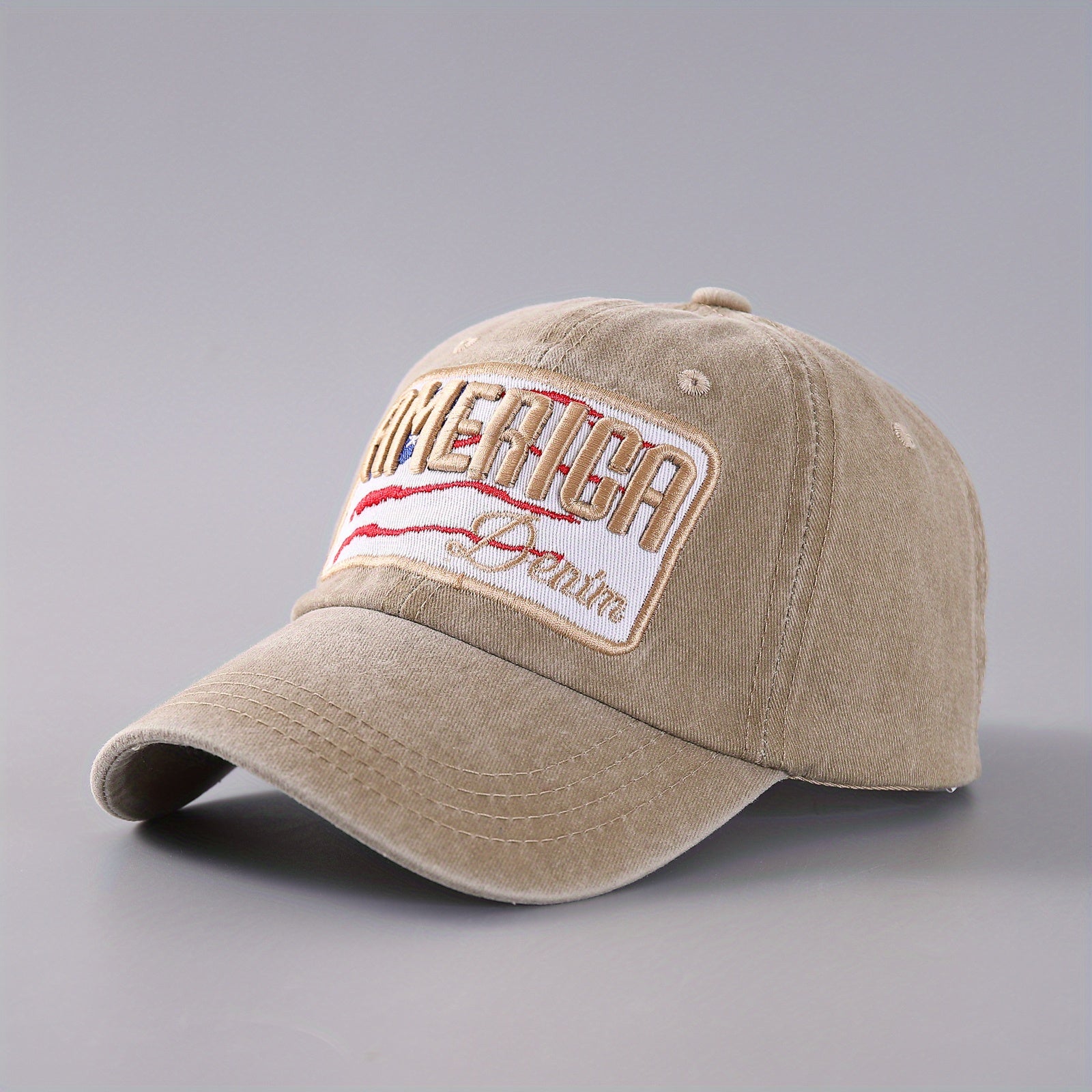 Unisex Sunshade Denim Baseball Cap with Embroidery