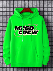 Men's MZGD CREW Print Hoodie Casual Drawstring Hoodie Sweatshirt