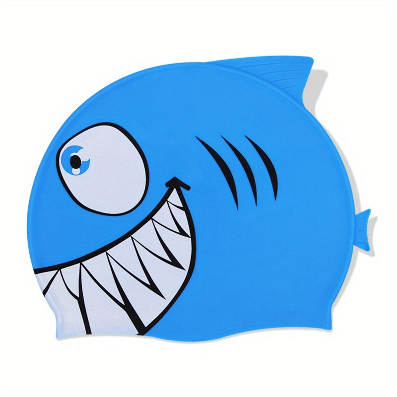 Silicone Fish Swimming Cap Cartoon Waterproof Swim Cap