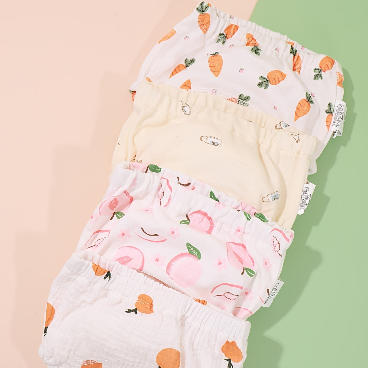 Baby Fabric Fruit Pattern Waterproof Diaper Pockets Training Pants