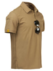Men's Quick Dry Tactical Polo Shirt Lightweight Tee for Running Hiking