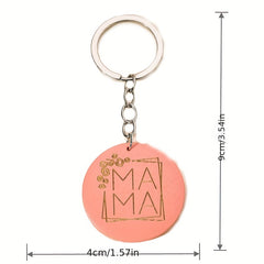 MAMA Engraved Keychain Key Ring Purse Bag Charm Gift For Mom