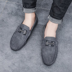 Men's Letter Decor Moccasin Loafer Shoes Non-slip Slip On Spring Summer