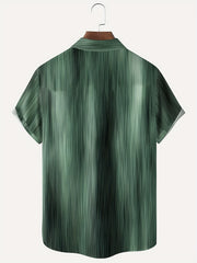 Vintage Gradient Stripe Print Shirt for Men