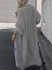 Open Front Pocket Cardigan Long Sleeve Sweater for Fall & Winter