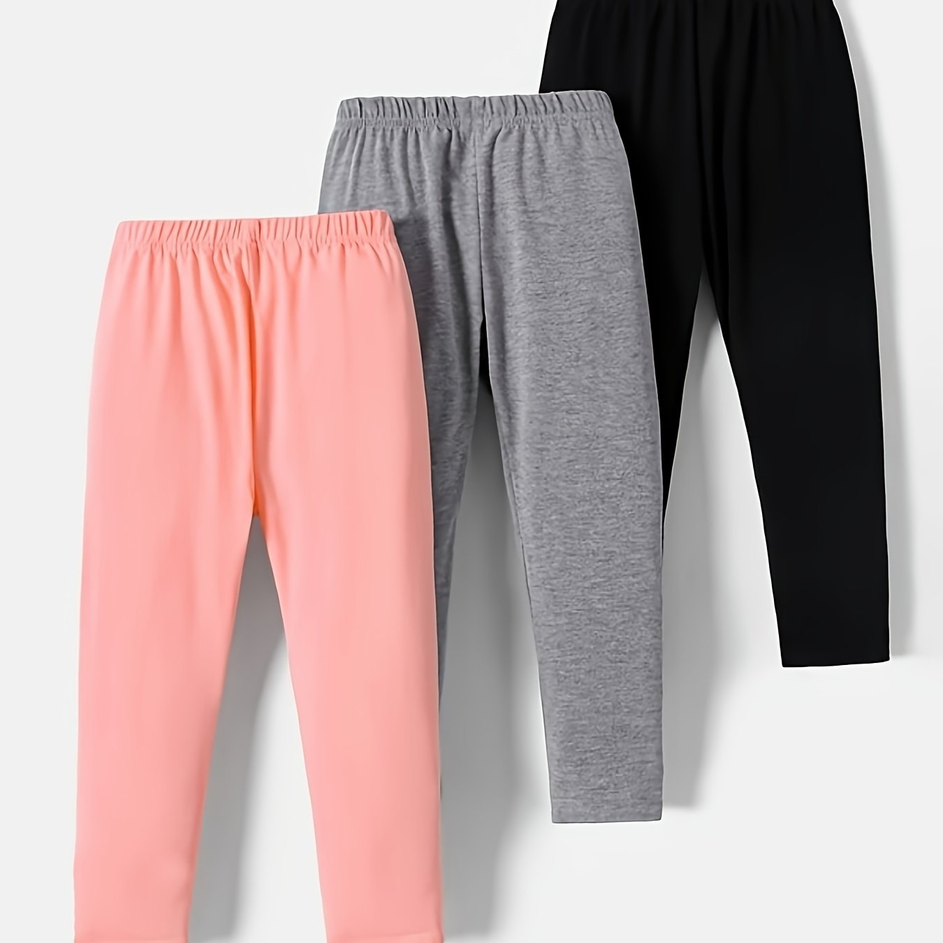 3pcs Solid Leggings Youth Tights Pants