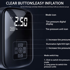 Portable Air Compressor with LED Light