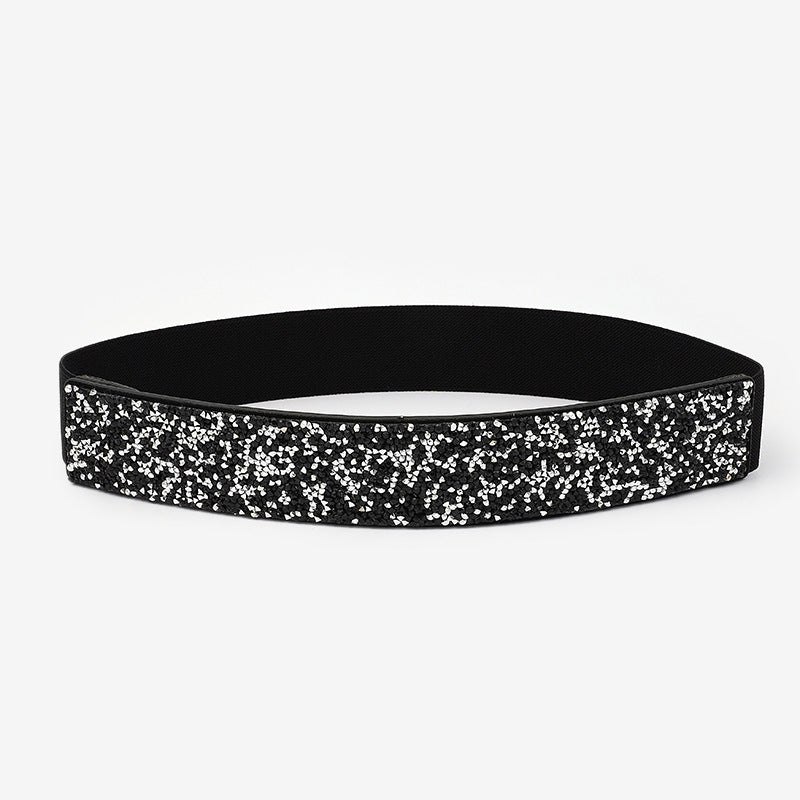 Rhinestone Elastic Waist Belt Women's Crystal Girdle Night Out