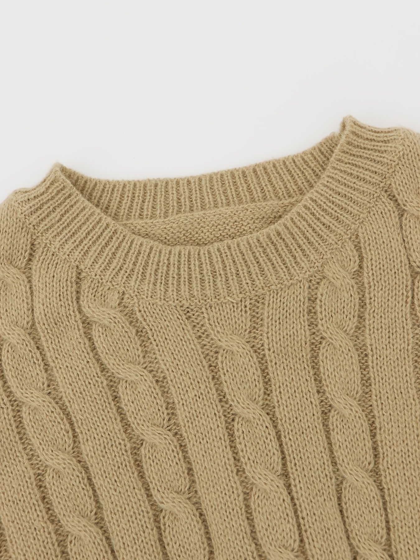 Casual Sweater & Skirt Set Round Neck Crop Sweater & Skirt Outfits