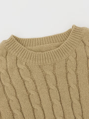Casual Sweater & Skirt Set Round Neck Crop Sweater & Skirt Outfits