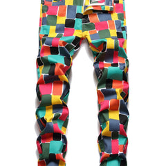 Men's Colorful Jeans Straight Regular Denim Jeans With Pockets