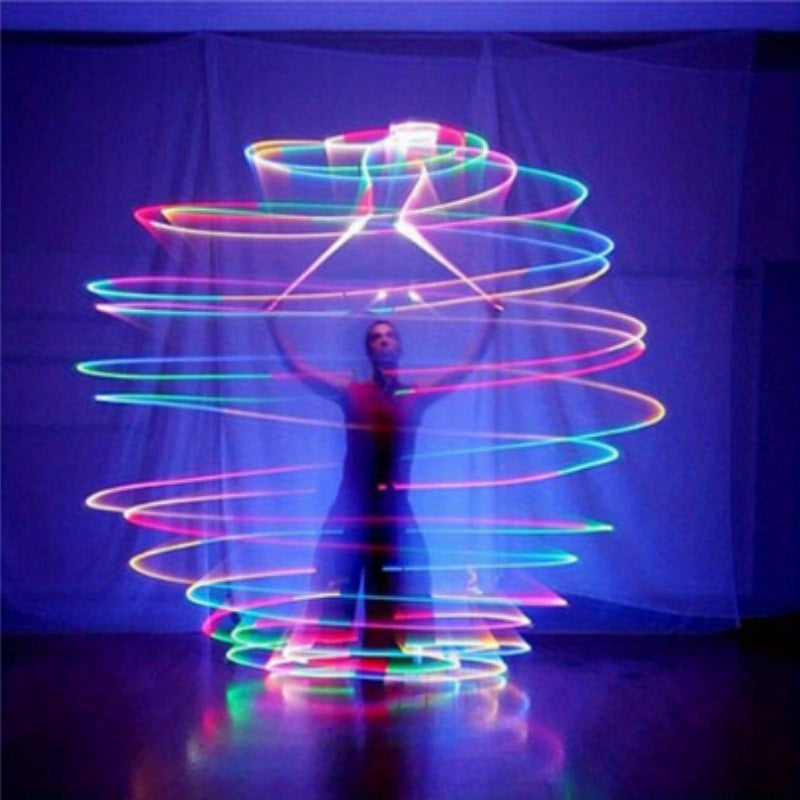 2pcs LED Swing Balls Changing Lights Juggling Toy Fitness Novelty Fun