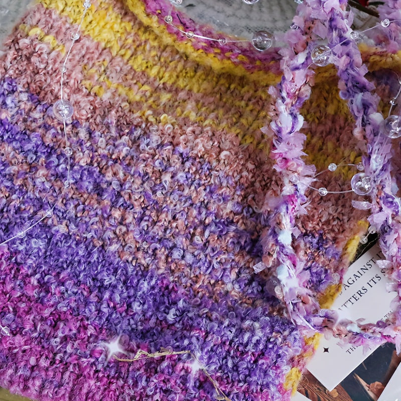 Irregular Gradient Looped Yarn for DIY Knitting Crocheting Soft Scarf Sweater