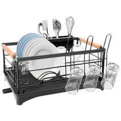 Dish Drying Rack Kitchen Counter Rust Proof Drainer Holder Accessories