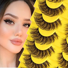 10 Pairs Fluffy 3D Natural Volume Curly False Eyelashes for Party Daily Use