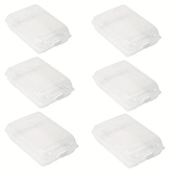 6pcs Plastic Shoe Boxes With Door Storage Organizer