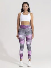 Geometric Block Yoga Pants High Stretch Fitness Leggings