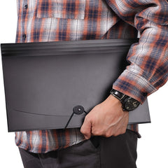 2pcs Expanding File Folder With Cover Portable Filing Box