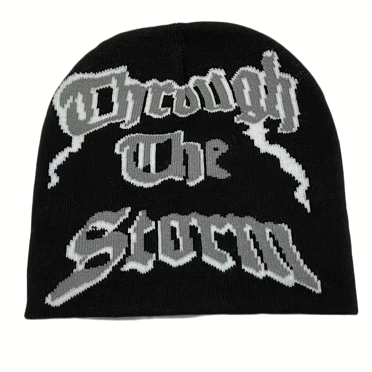 Colorful Gothic Lightning Bonnet Hat Knitted Skull Cap