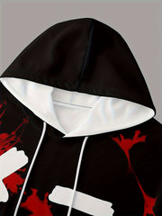 Grimace Print Hoodies For Men Graphic Hoodie With Kangaroo Pocket
