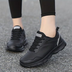 Waterproof Low Top Sneakers Lightweight Solid Running Shoes