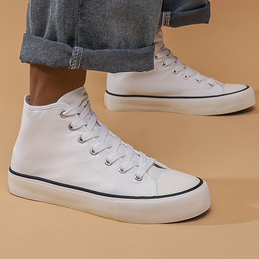 Men's High Top Skate Shoes Non Slip Casual Sneakers for Outdoor Activities