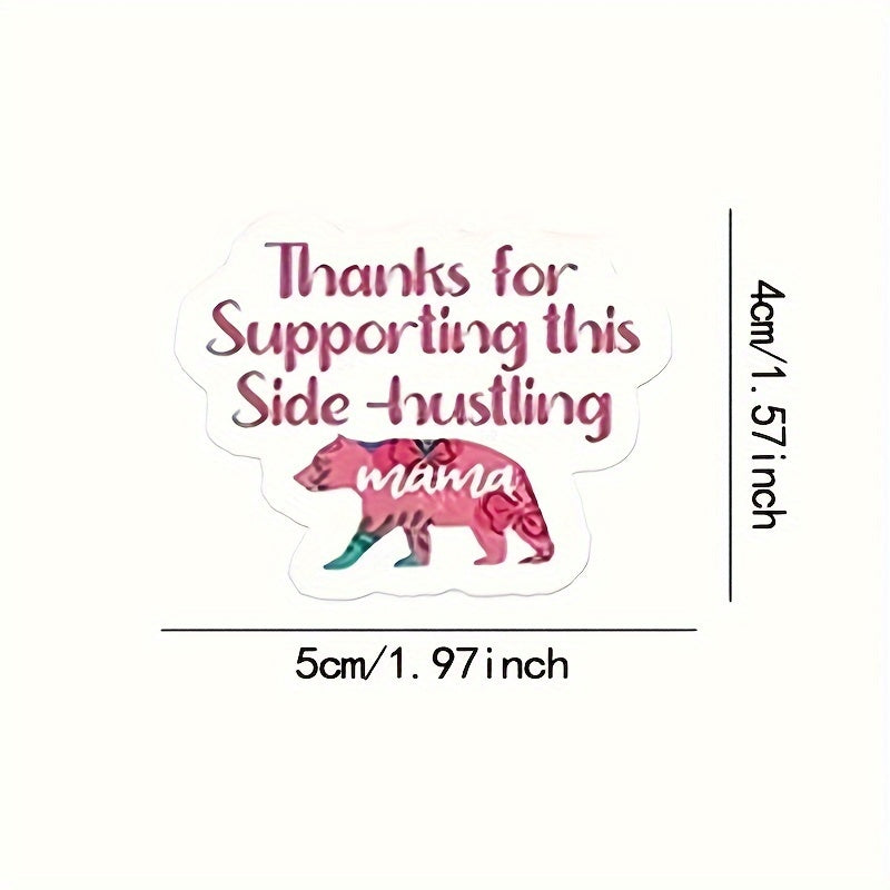 72PCS 3.5cm Thank You For Supporting My Side Push Stickers