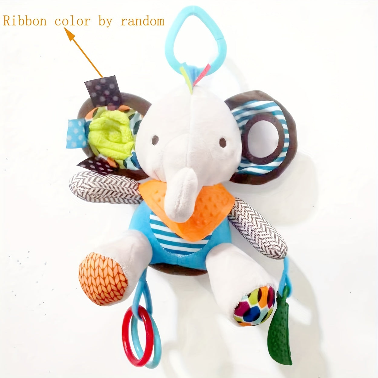 Colorful Hanging Hook Baby Toy Sensory Rattle & Teething Texture