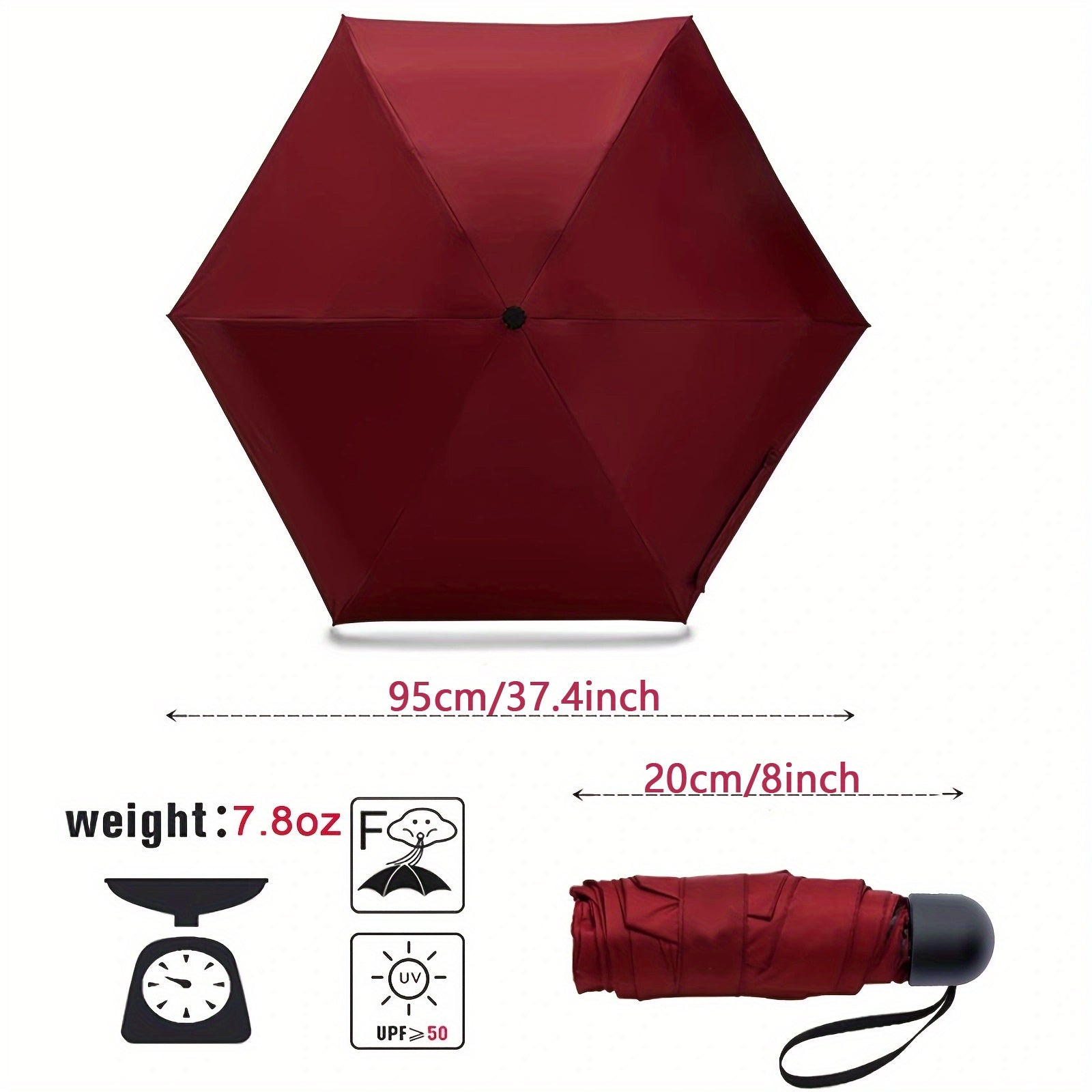 UV Protection Travel Umbrella Lightweight Portable Mini Umbrella