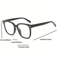Men's Square Frame Large Frame Light Blocking Glasses With Box