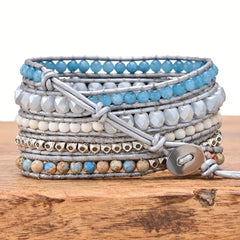 Adjustable Bohemian Stone Watch Band Men Crystal Band 38mm-45mm