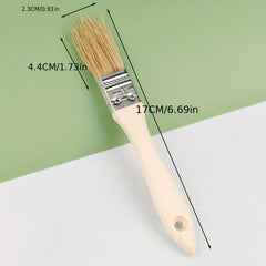 6pcs Boiled Bristle Brush Wooden Handle Paint Brush Long Hair Thickened