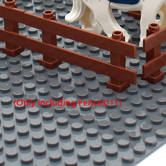 12pcs Building Block Farm Fence DIY Animal Scene Play Toy