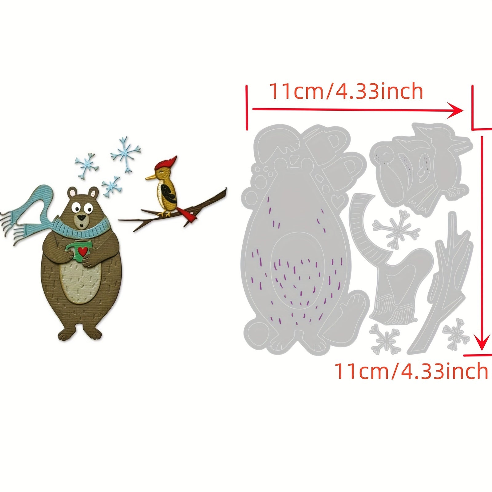1pc Christmas Metal Cutting Dies Scrapbook Decoration Stencil DIY Card