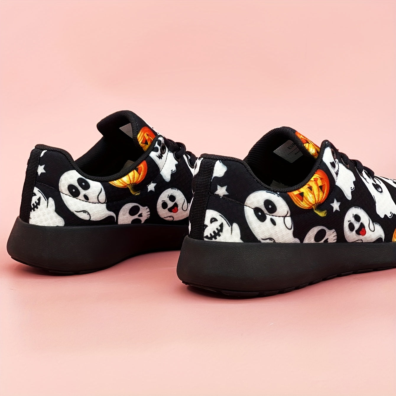 Halloween Pumpkin Ghost Print Soft Comfortable Sneakers