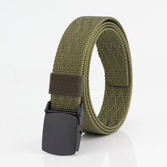 Stylish Women's Nylon Belt with Metal Buckle - 3 Wide