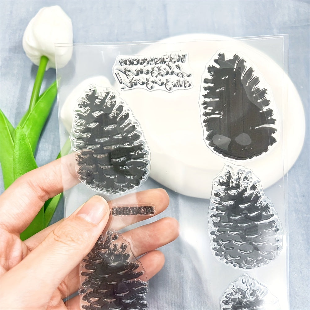 Pine Cone Silicone Stamp for Scrapbooking Card Making