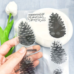 Pine Cone Silicone Stamp for Scrapbooking Card Making