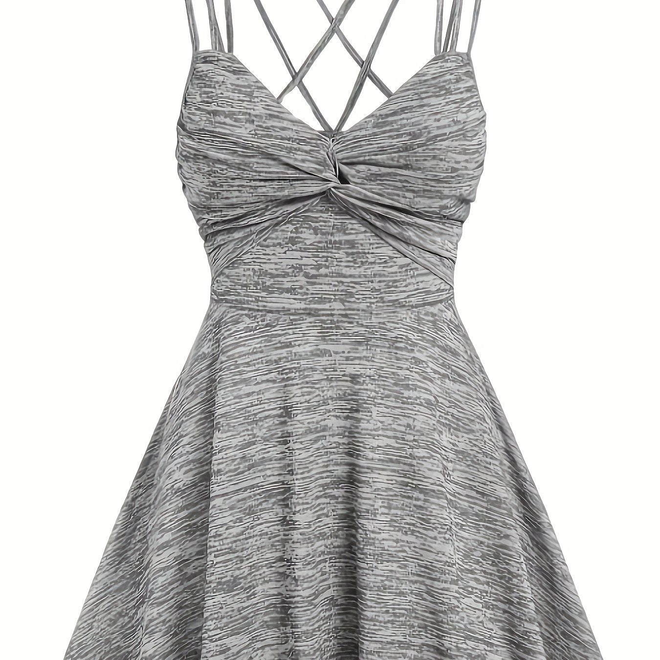 Heathered Criss Cross Cami Dress