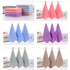 5pcs Coral Velvet Washcloth Small Square Towel Soft Absorbent for Bathroom