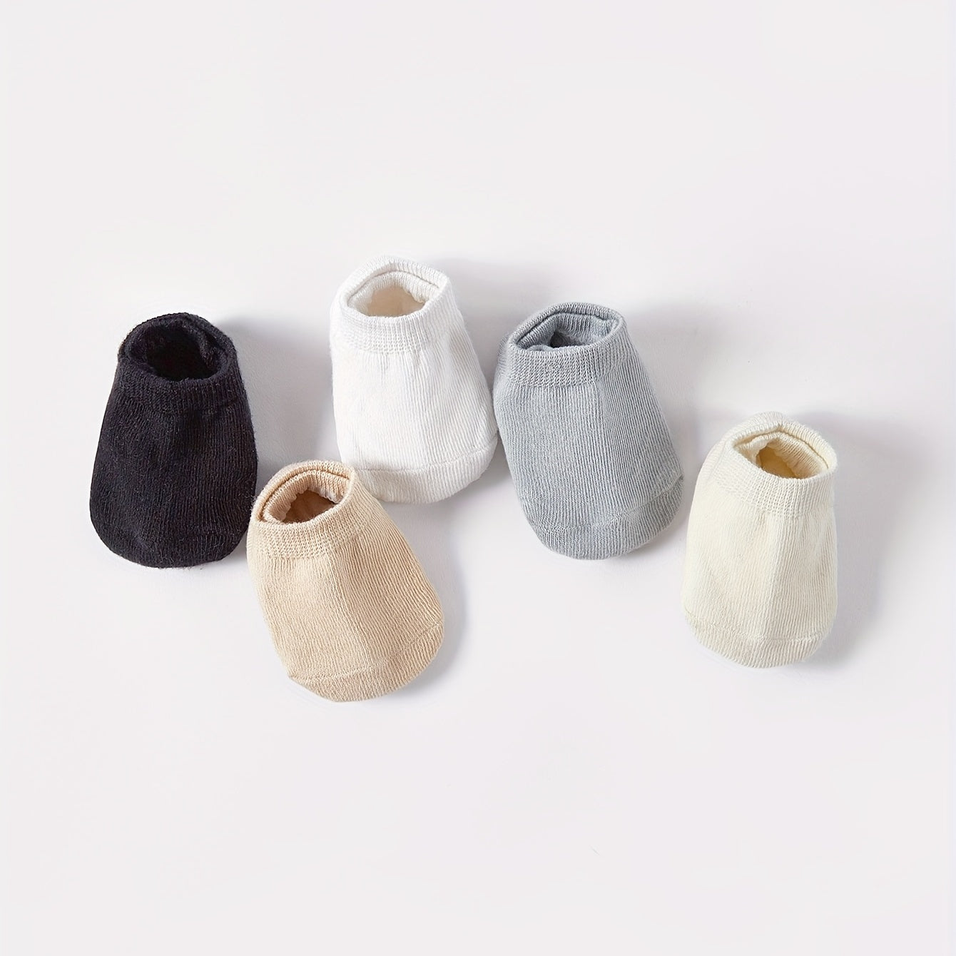 5 Pairs Baby Boat Socks Non Slip for Summer
