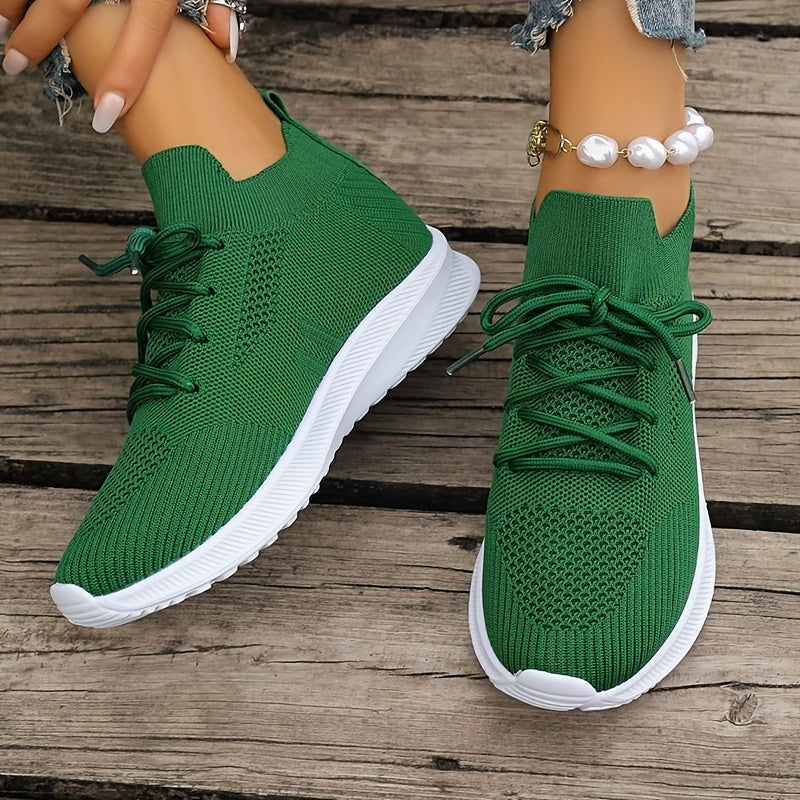Women's Lace-up Athletic Running Shoes Breathable Casual Sneakers