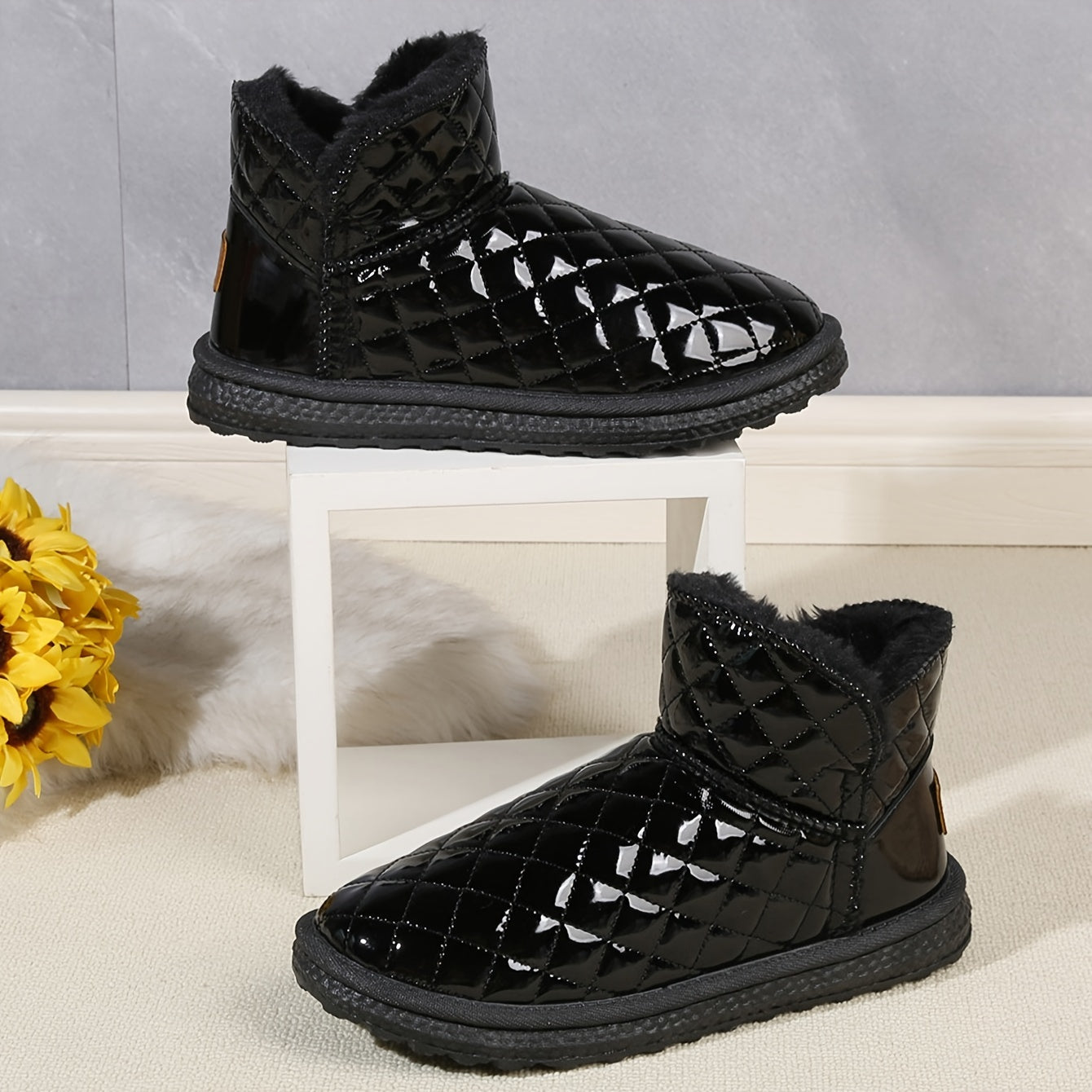 Non slip Waterproof Thickened Medium Tube Snow Boots Women's Footwear