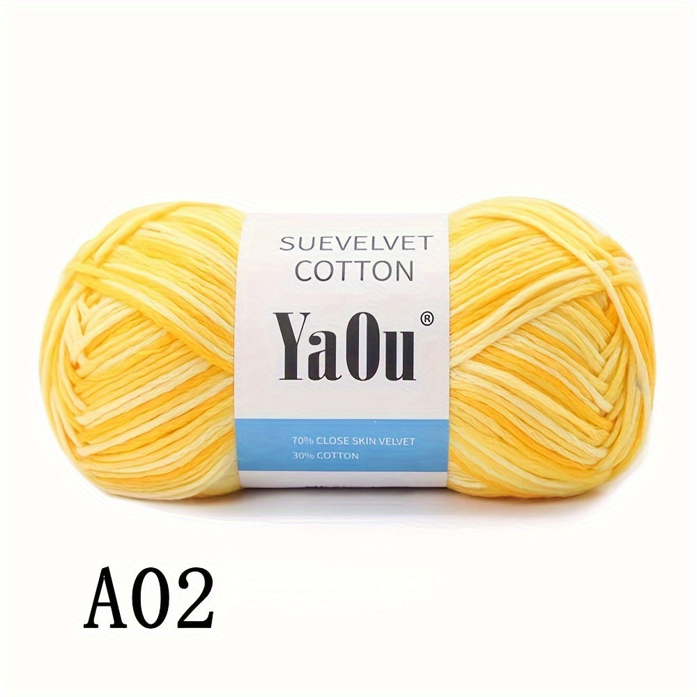 8 Strand Gradient Wool Yarn Colorful Medium Thick DIY Crochet Knit Sweater 100g