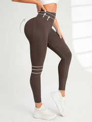 Solid Yoga Pants High Stretch Fitness Leggings Women's Activewear