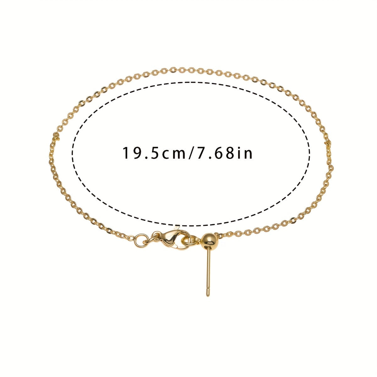 Golden Chain Titanium Steel Bracelet Adjustable And Retractable