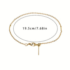 Golden Chain Titanium Steel Bracelet Adjustable And Retractable