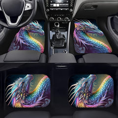 4pcs Car Floor Mats Non-slip Water Absorbent Stain Resistant Front Rear Seat